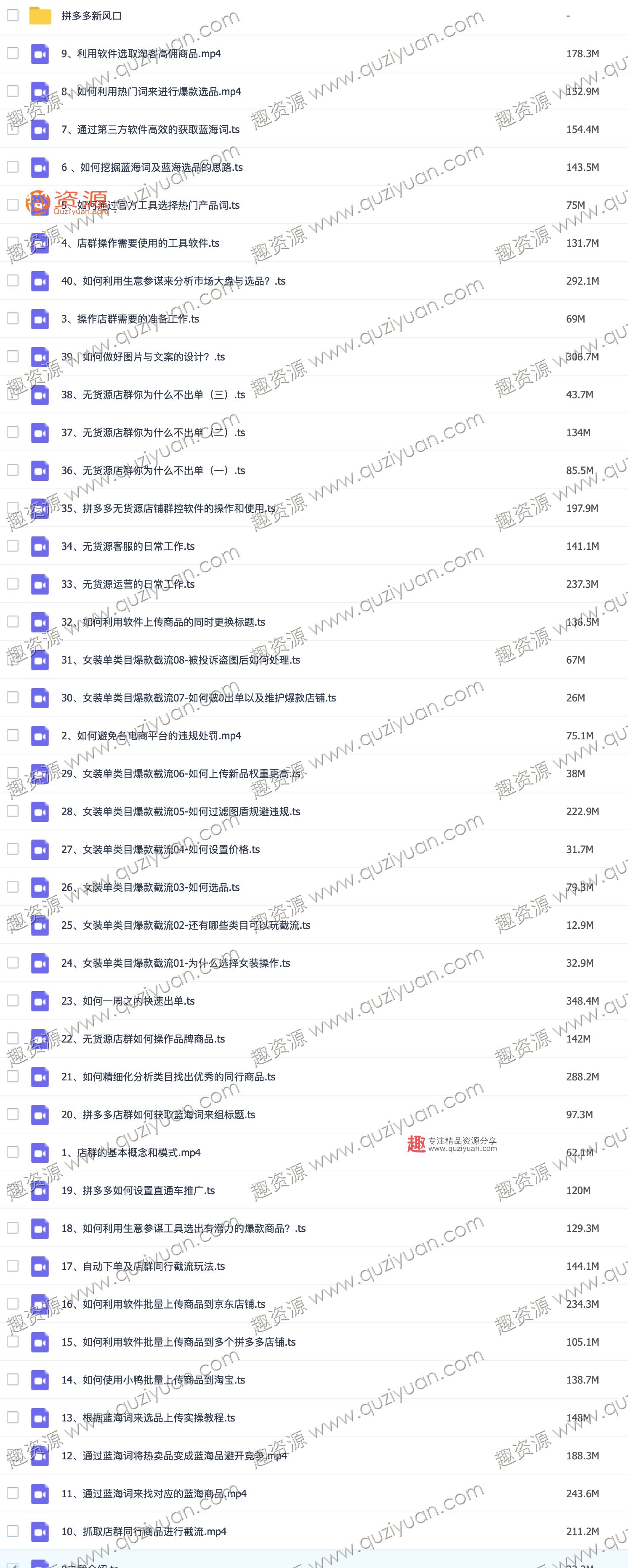 從0起步做無貨源店群一件代發實操玩法：新手快速進入電商領域（40節視頻） 百度網盤插圖