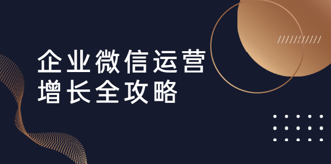 企業微信運營增長全攻略：引流+裂變+運營+成交  百度網盤插圖