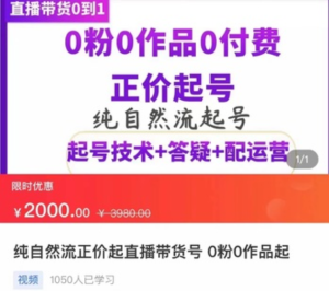 久久瘋牛2023最新線上純自然流起號課程百度網盤插圖