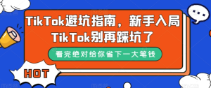 TikTok避坑指南，新手入局TikTok別再踩坑百度網盤插圖