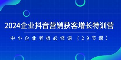 《企業抖音-營銷獲客增長特訓營》中小企業老板必修課插圖